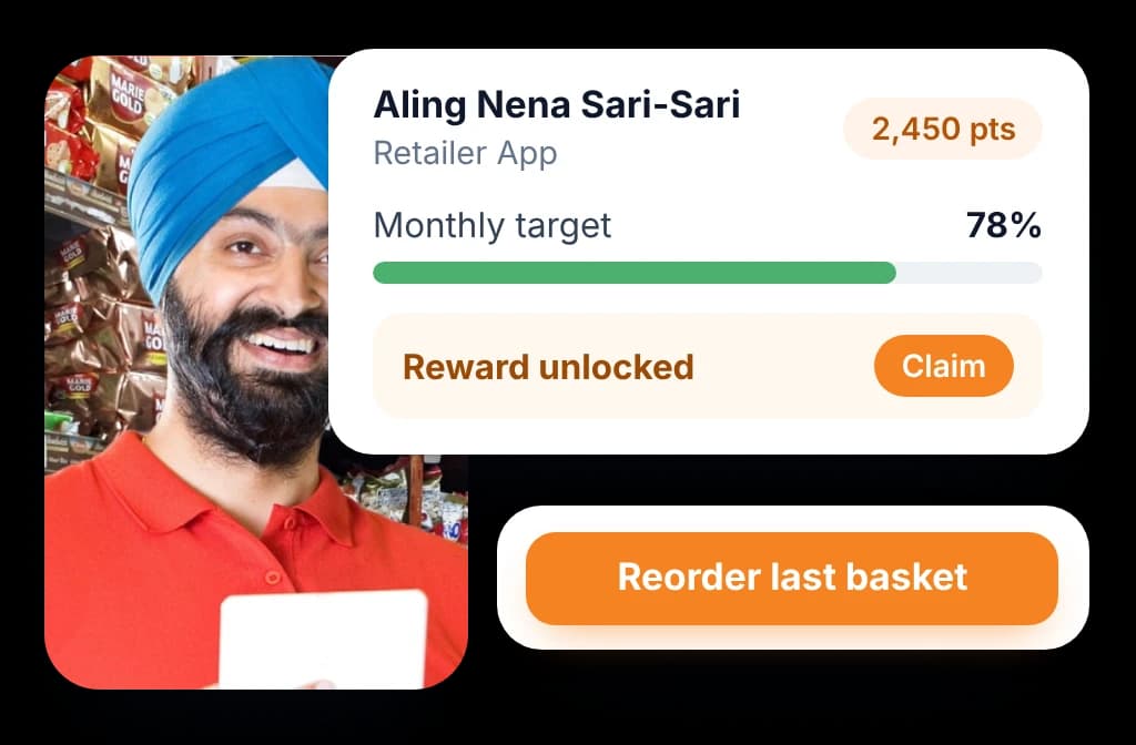BeatRoute Retailer App: loyalty dashboard, targets, and suki rewards that bring sari-sari retailers closer to the brand.
