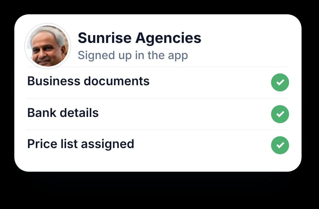 Bring a distributor online without paperwork