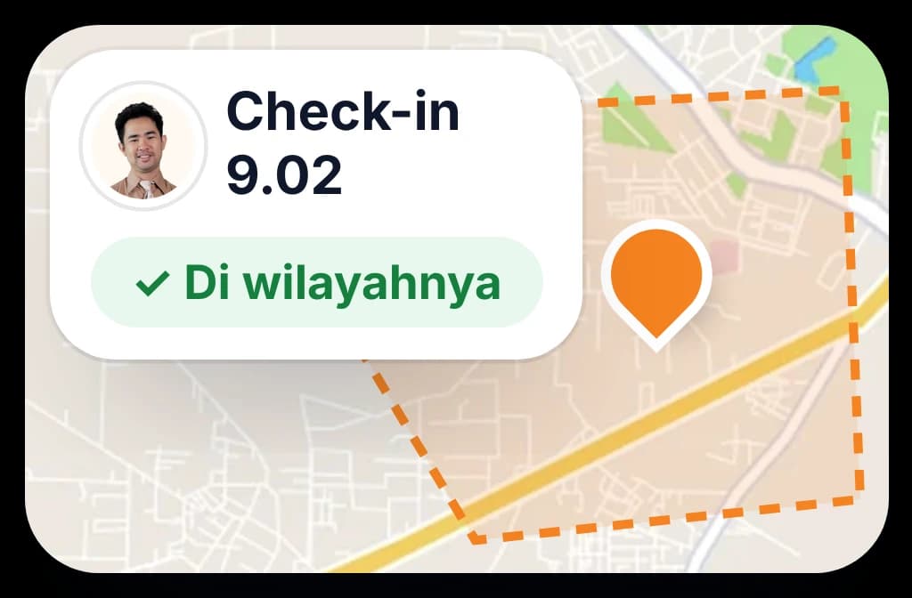 Absensi geo-fencing dan pelacakan lokasi