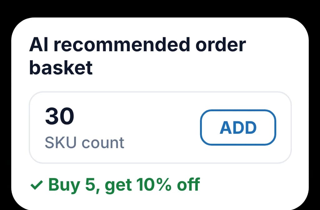 Order suggestions from the Order AI Agent