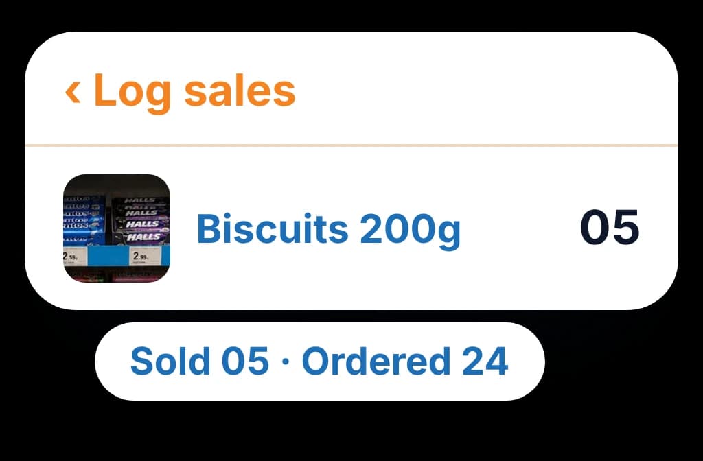 Sales out of the shop
