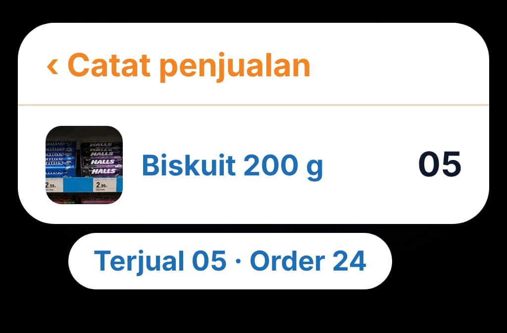 Penjualan keluar dari toko