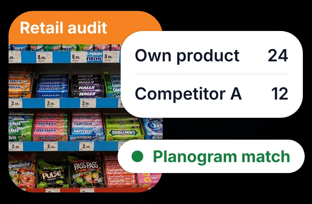Shelf audits checked from a photo