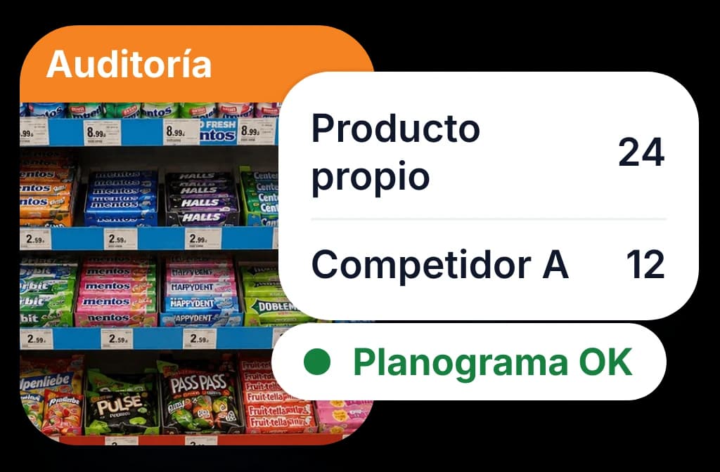 Auditoría de anaquel validada con una foto