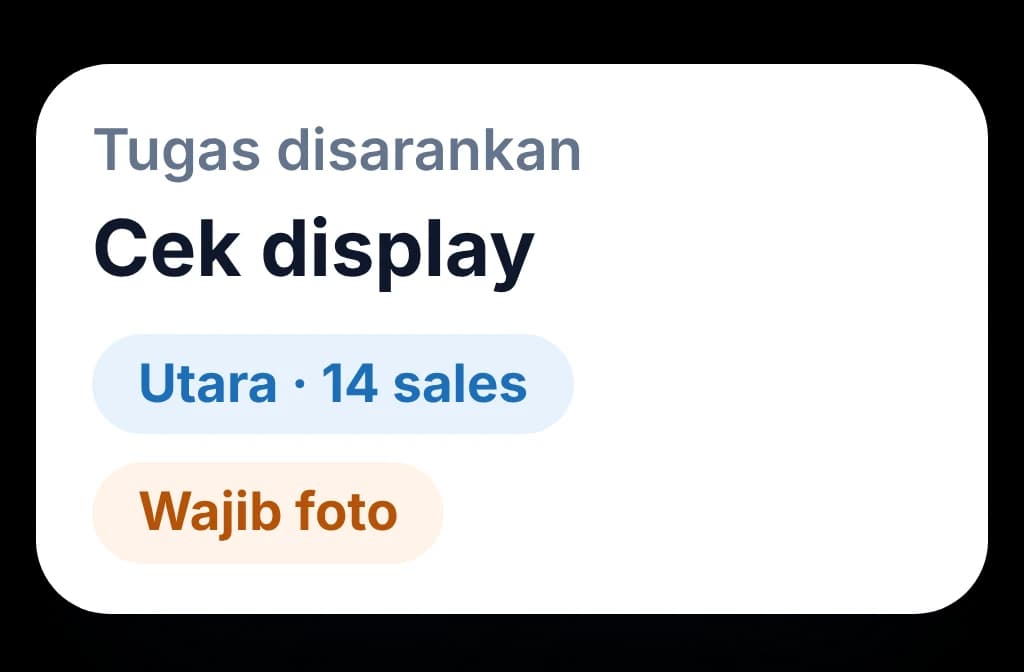 Tugas untuk tim lapangan