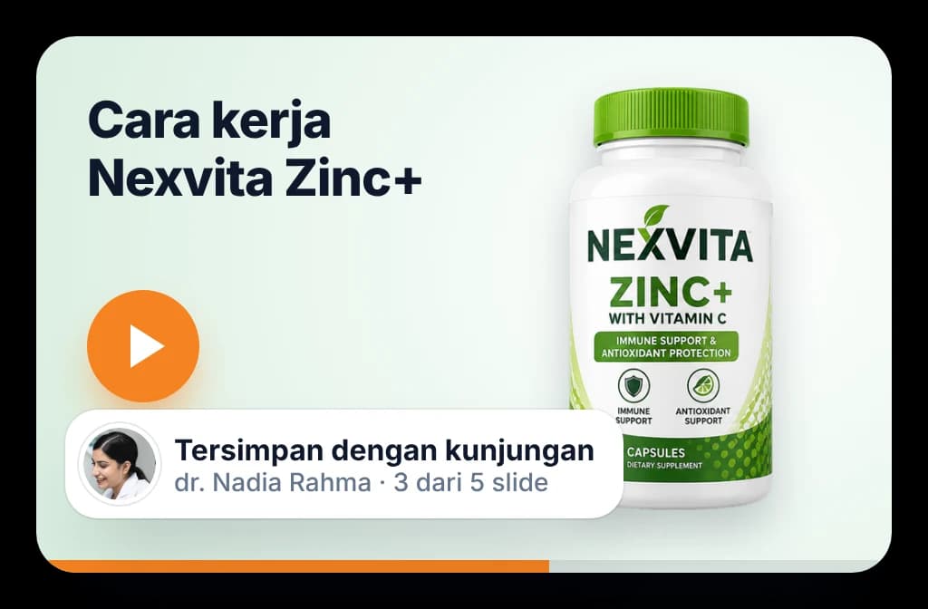 Medical representative memakai slide e-detailing di dalam aplikasi laporan MR saat kunjungan dokter