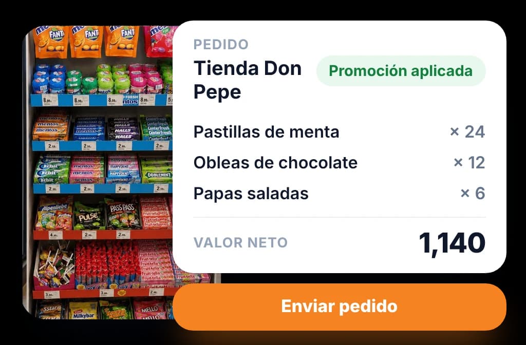 Levanta pedidos en cada tienda