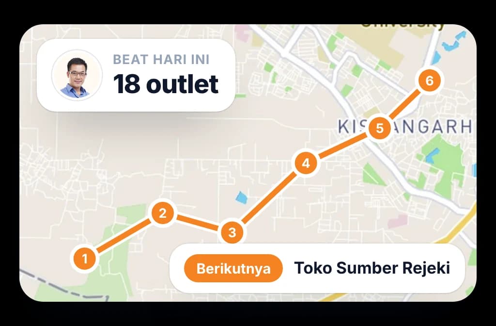 Atur beat dan rute