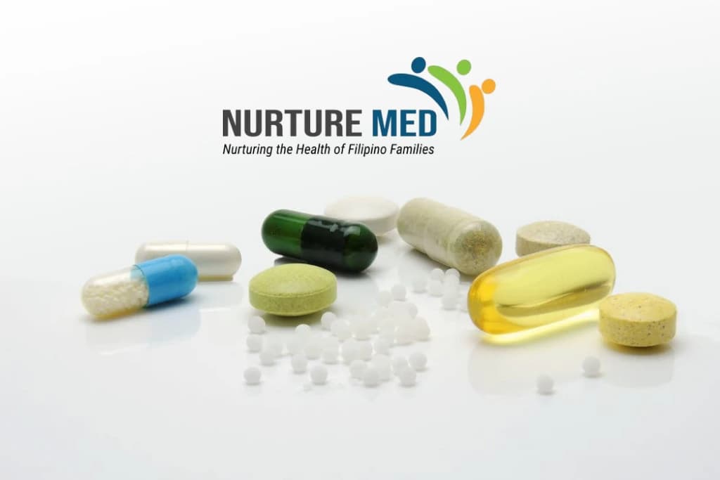Nurture Med logo over capsules and tablets, the cover of Nurturemed's case study