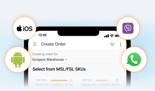 Orders from the rep, the dealer app or WhatsApp