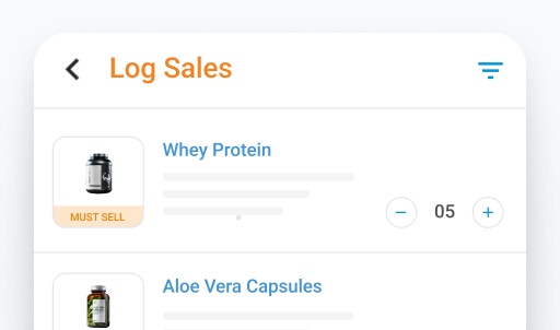 Log tertiary off take - Field Sales App