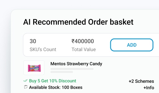 Suggest ideal order baskets with AI - Field Sales App