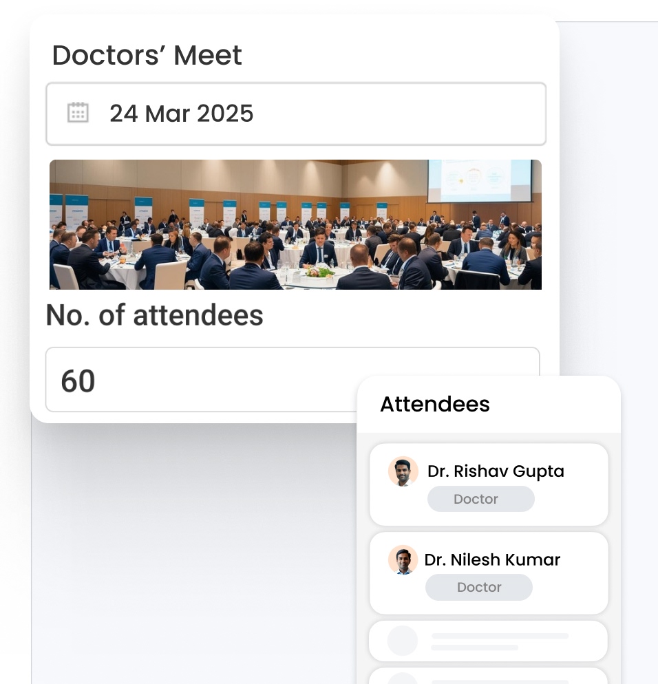 Track Group Presentations Events - Pharma Sales Enablement Platform