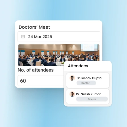 Track Group Presentations Events - Pharma Sales Enablement Platform