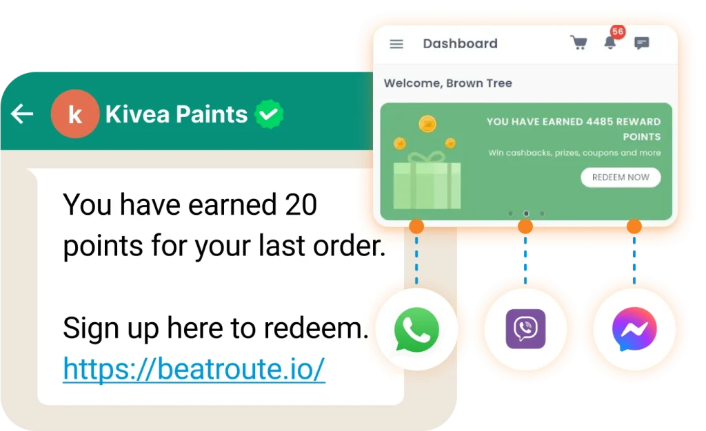 WhatsApp and Viber connected customer app 2 - Loyalty Management Software