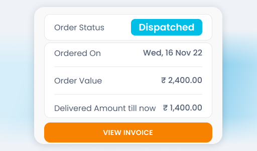 allow them to track order status and invoices in their statement of account - Retailer App