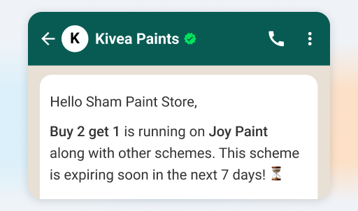 push scheme and promo alerts via notifications - Retailer App
