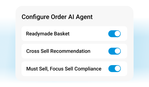 activate desired order ai agent capabilities - Order AI Agent