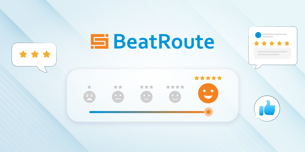 BeatRoute 5-star customer satisfaction rating