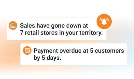 send real time deviation alerts to territory managers 1 - Field Sales App