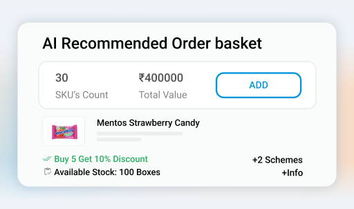 suggest ideal order baskets with order ai agent - Field Sales App