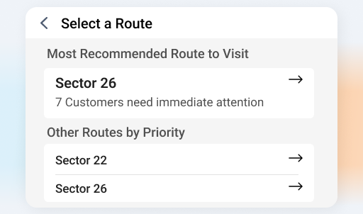 suggest routes and store visits based on high priority business activities - Visit Planning