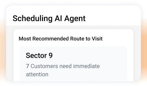 use scheduling ai agent to prioritize highest impact stores 1 - Field Sales App