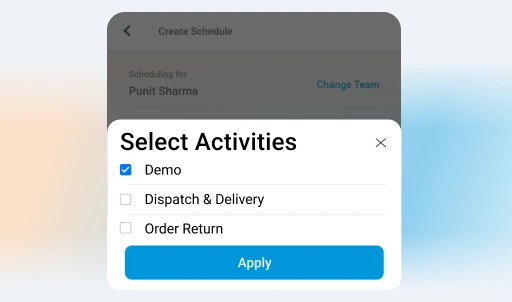 Enable reps to schedule demo visits for technicians - Lead Management