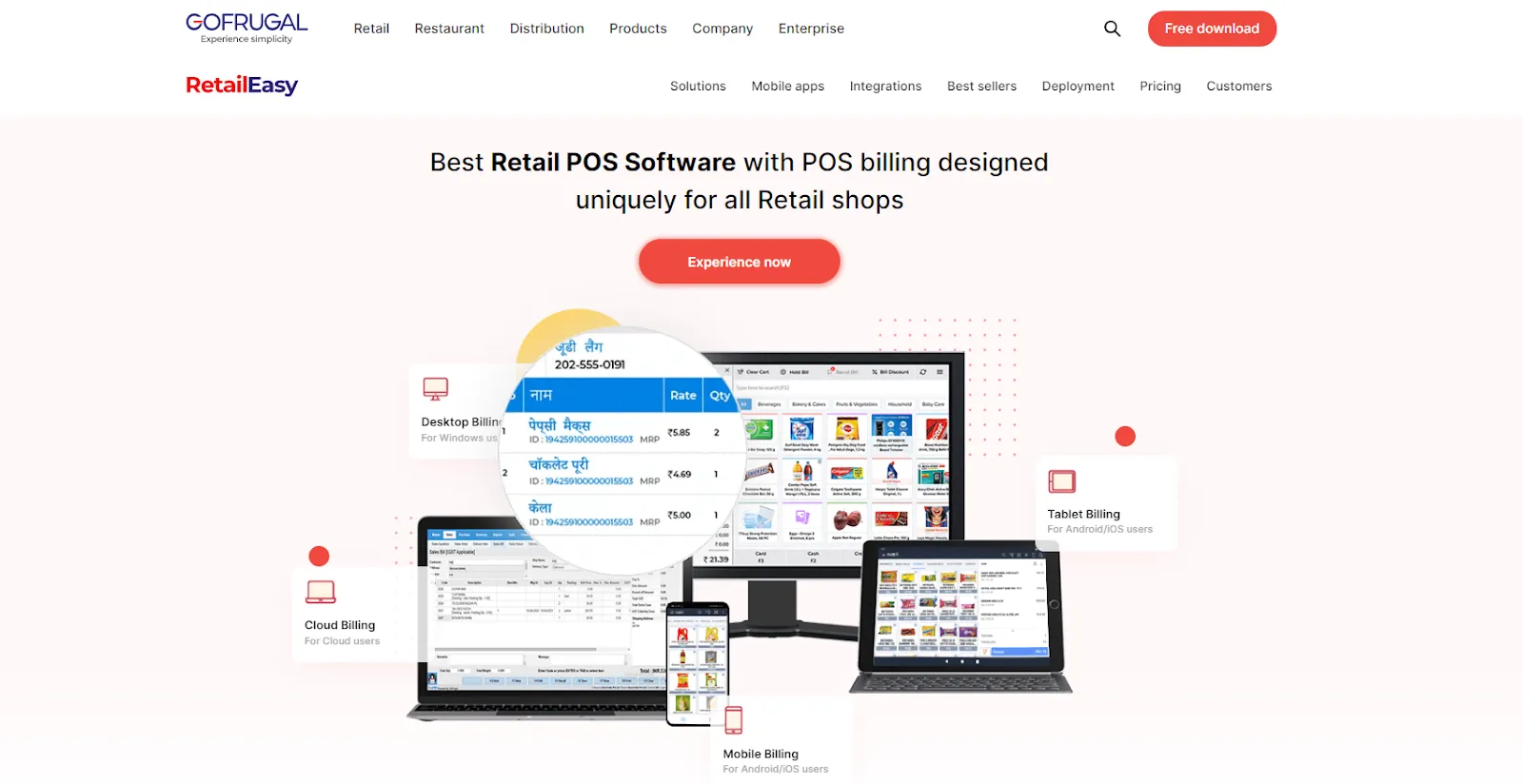 Gofrugal retail management software website