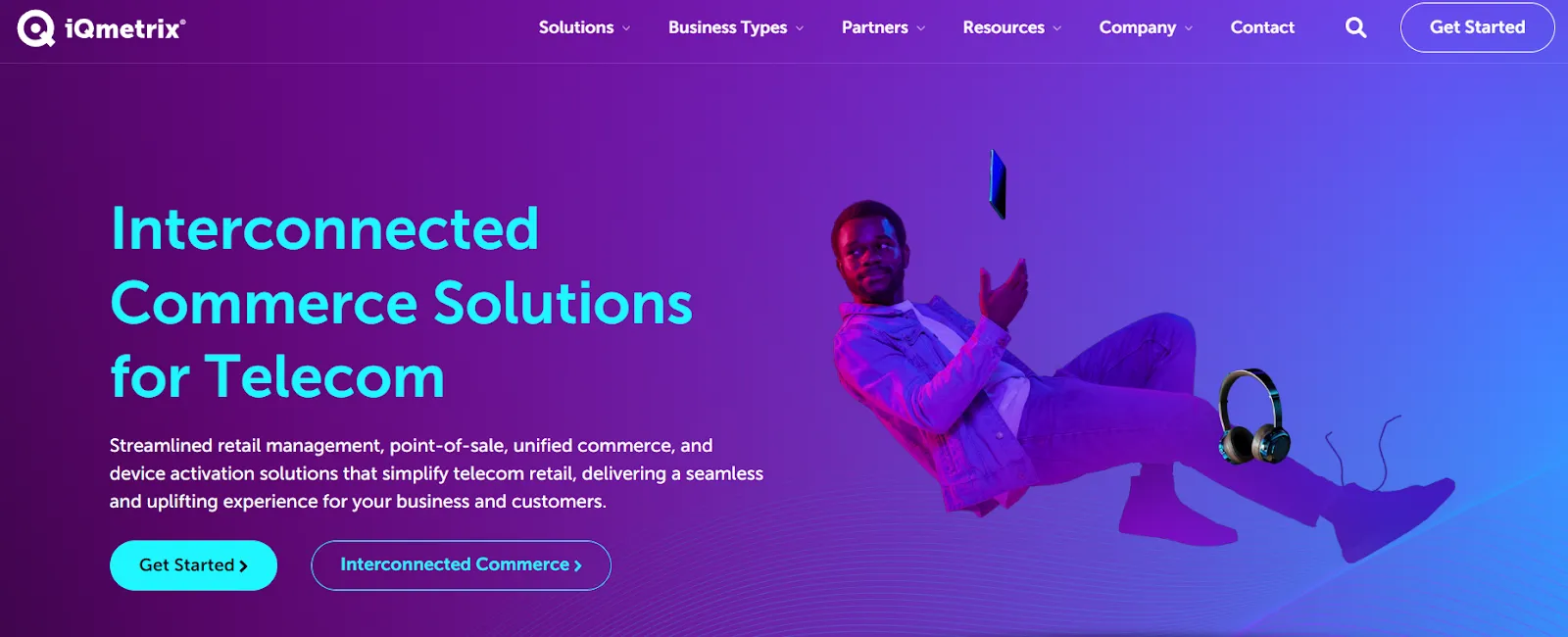 IQmetrix retail management software website